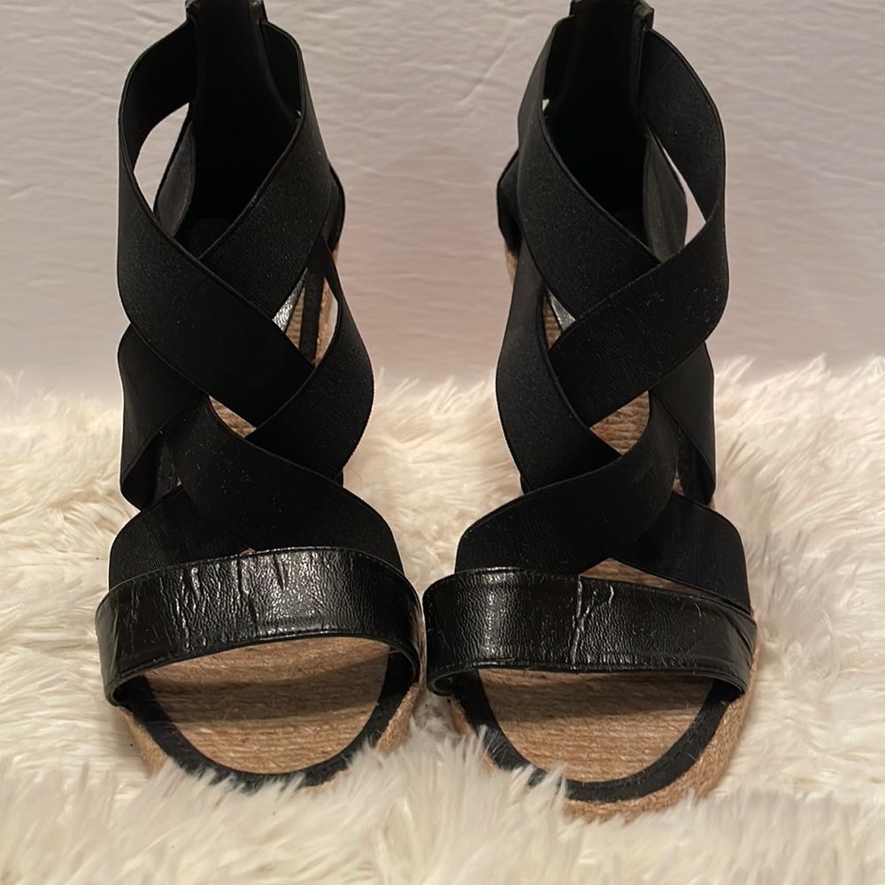 Lauren Ralph Lauren Wedge Sandals Women's 7..5 Black